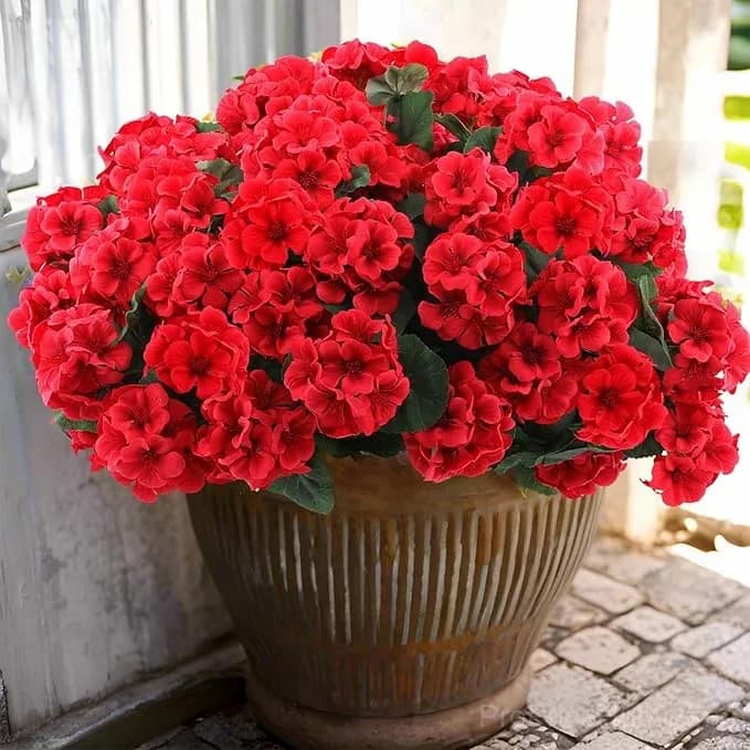 Artificial Geranium Flowers for Outdoors - View 1