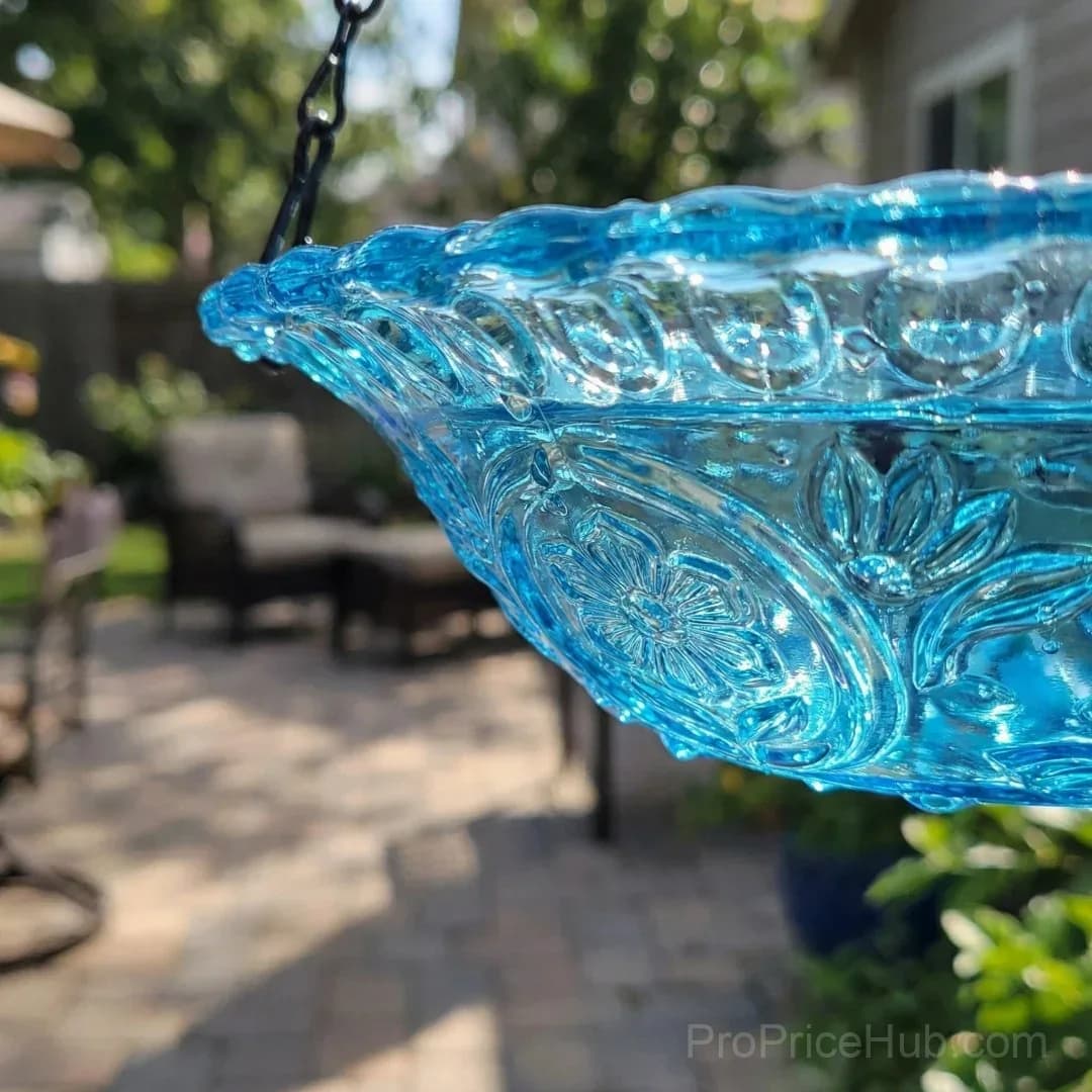 Solar Cascade Hanging Bird Bath Fountain - View 9