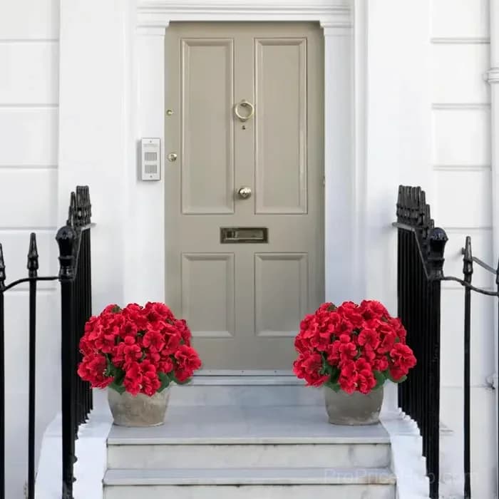 UV Resistant Artificial Geranium Flowers Bundle for Outdoor Patio Decor - View 6