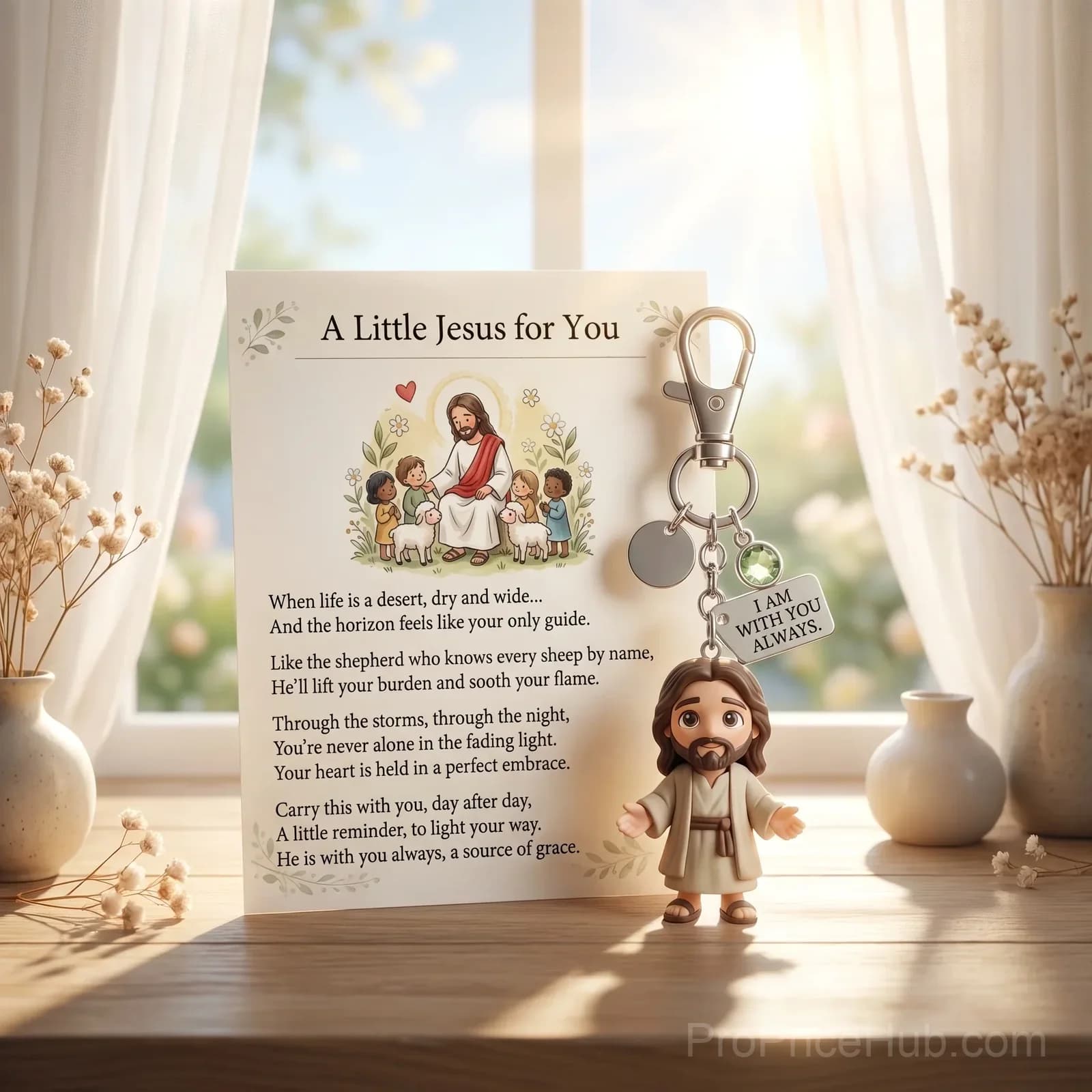 A Little Jesus for You - Pocket Keychain & Poem Card Gift Set - View 9