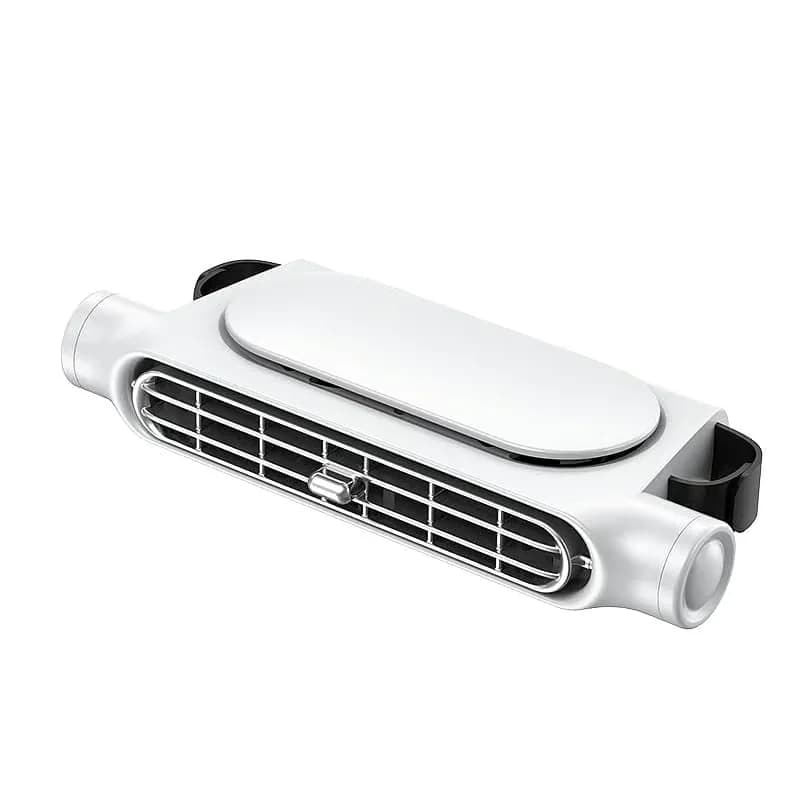 White Car Seat Cooling Fan for Vehicle Interior - Main