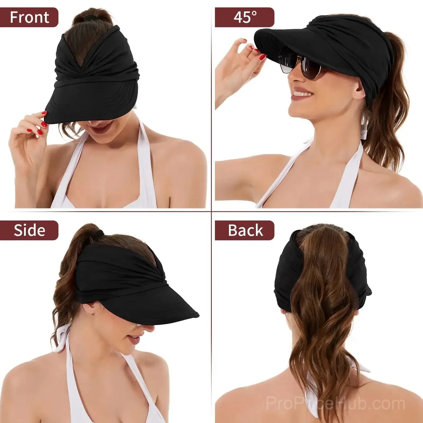Women's UPF 50+ UV Protection Sun Visor Hat - View 11