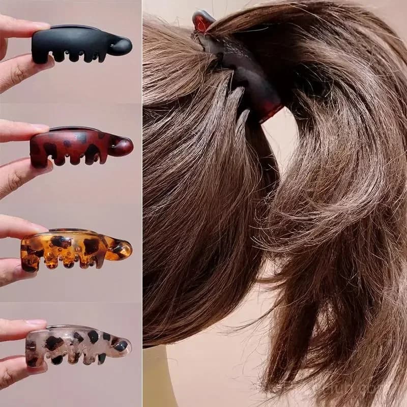 Mini Non-Slip Banana Hair Clips (4-Pack) – Lightweight Hair Claw for Thin/Fine Hair - Main