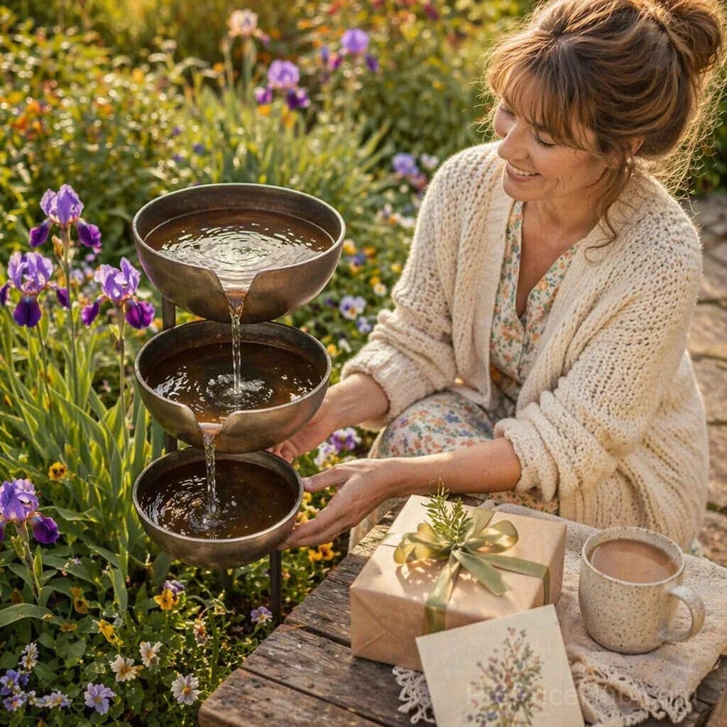 Cascading Rain Catcher Bird Bath for Garden Wildlife - View 9