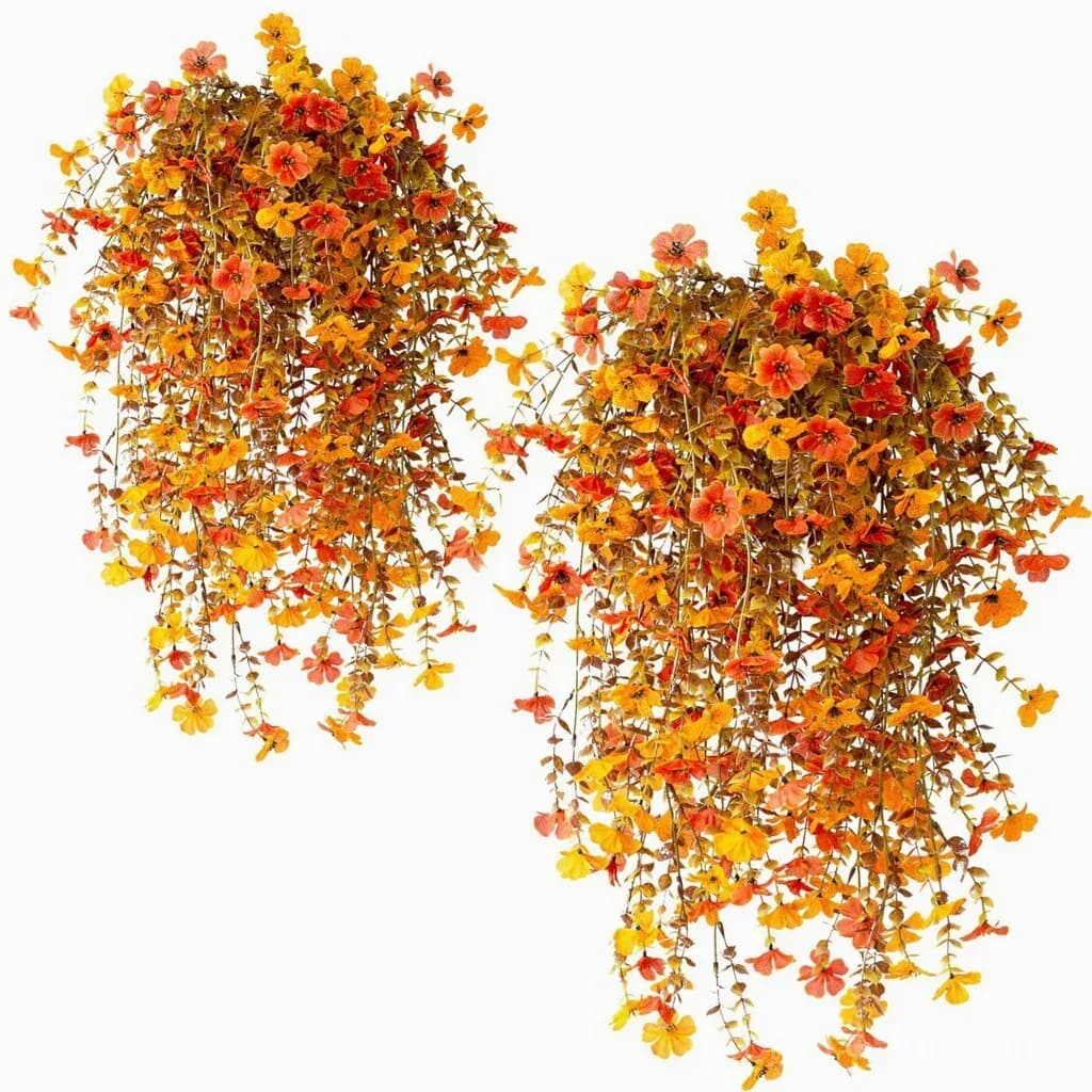 Outdoor Cascading Daisy & Eucalyptus Artificial Flowers, UV Resistant - View 1