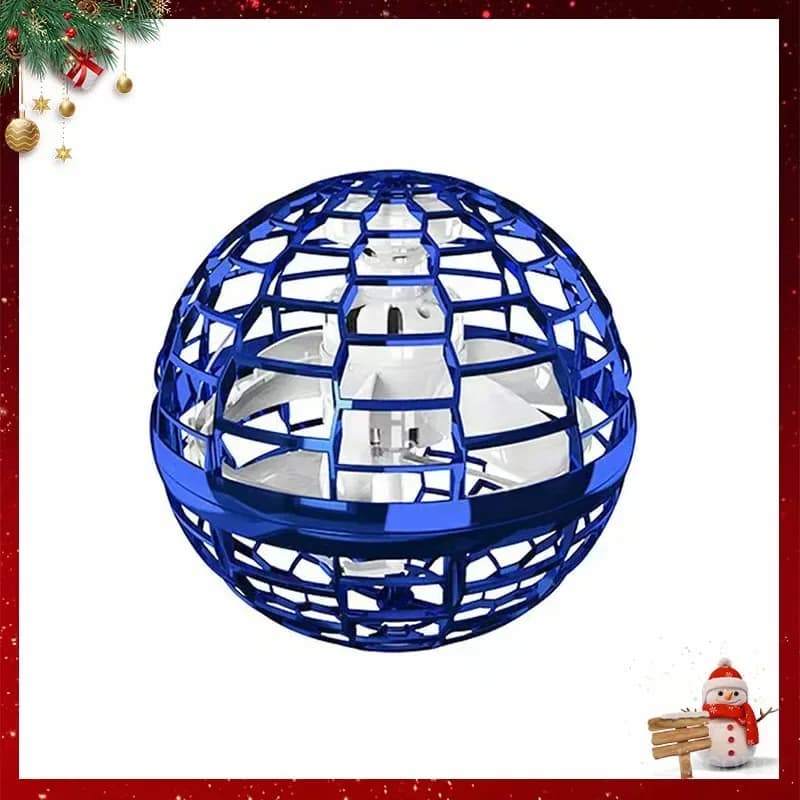 Flying Rotating Hover Ball Toy, Red - View 3