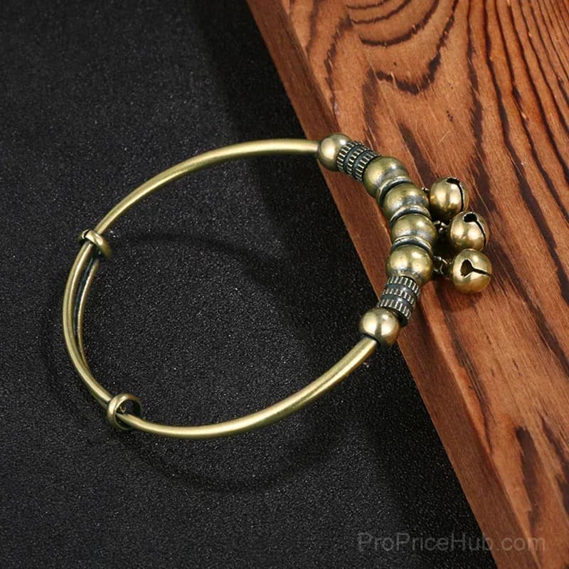 Push-Pull Adjustable Bell Bangle Bracelet - View 7
