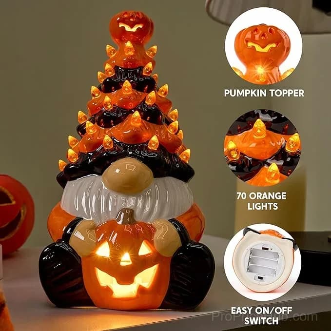 Halloween Lighted Dwarf Decorative Figurine - View 7