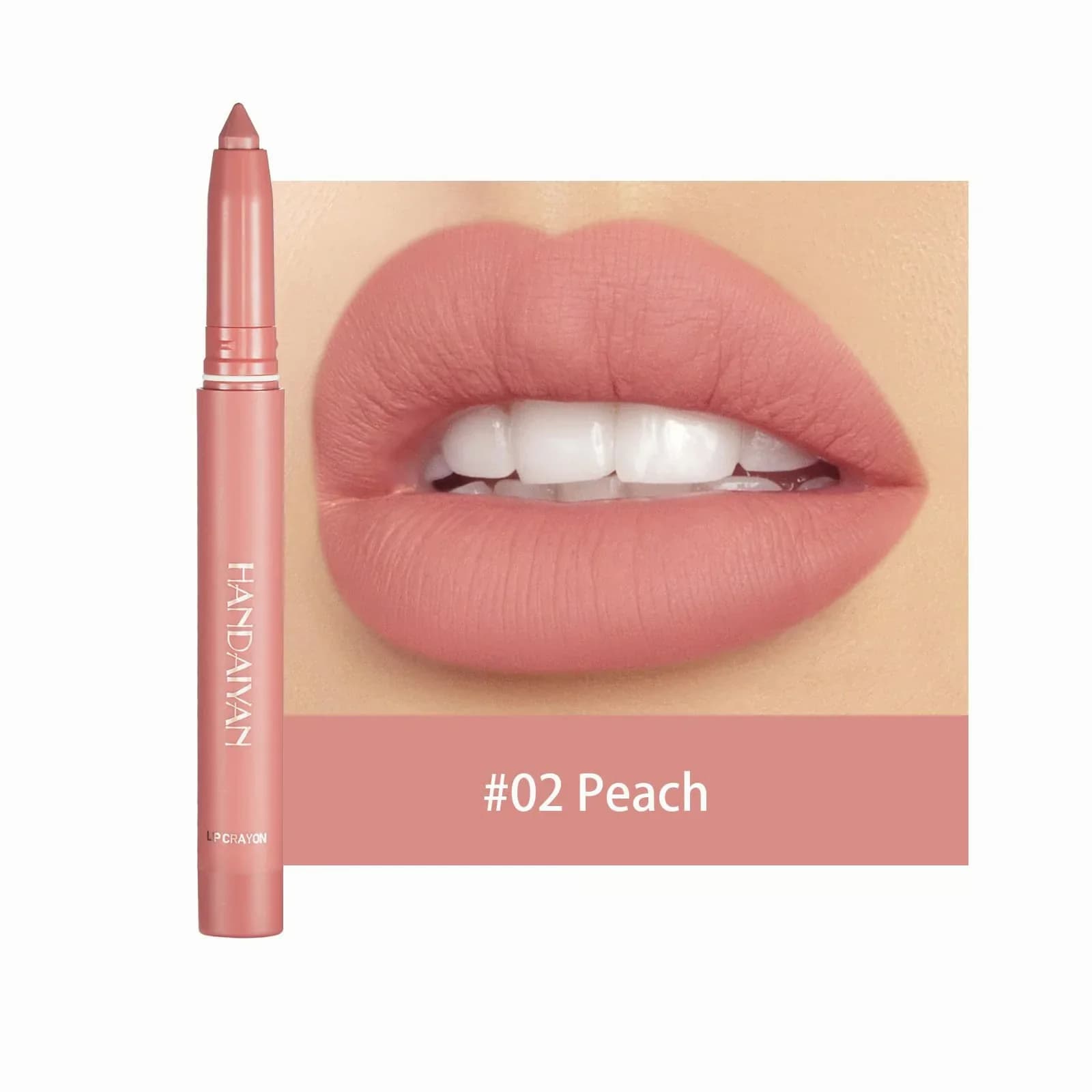 Matte Lipstick Pencil, Rotating & Sharpenable - Apricot - View 4