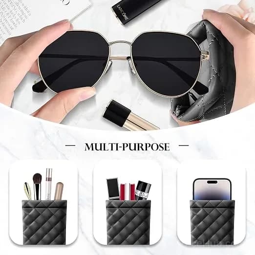 Soft PU Leather Portable Sunglasses Storage Bag - View 3