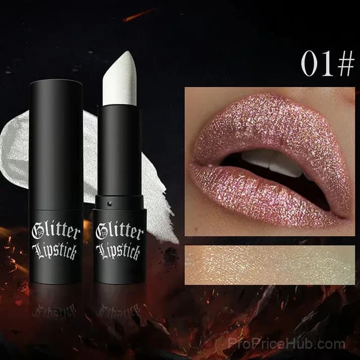 Matte Long-Lasting Lipstick with Fine Glitter - Shade 01 - View 1