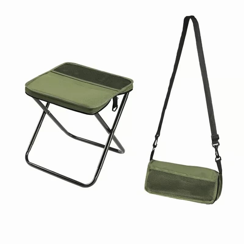 Foldable Backpack Stool, Large Khaki, 1 Pc - View 2