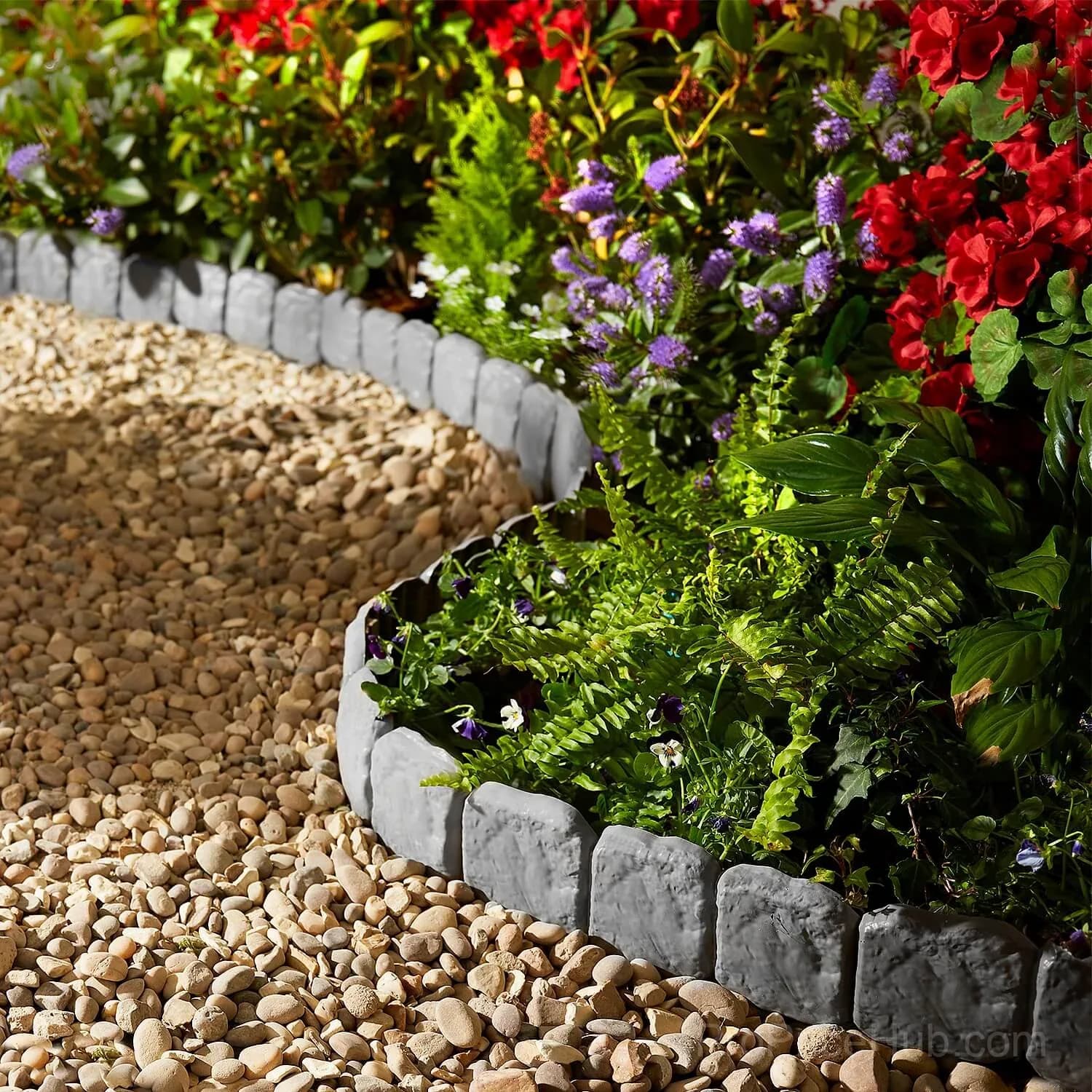 Interlocking Stone-Effect Garden Edging - View 6