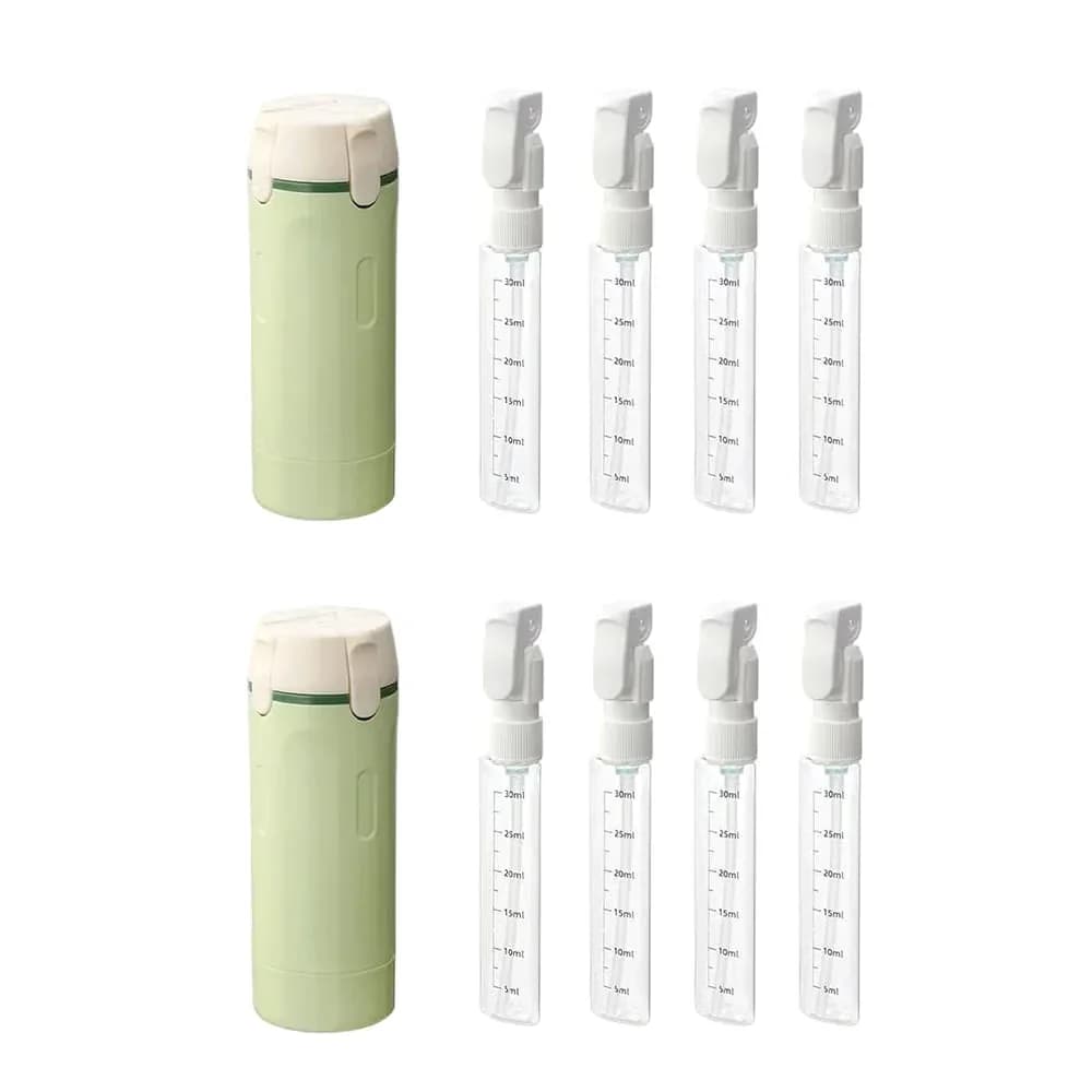 4-in-1 Leakproof Rotating Travel Dispenser Set, White - View 5