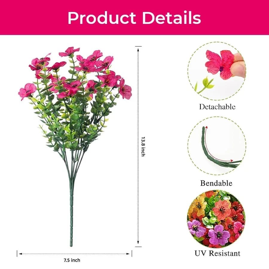 Realistic UV-Resistant Outdoor Artificial Flowers – Zero Maintenance - View 9