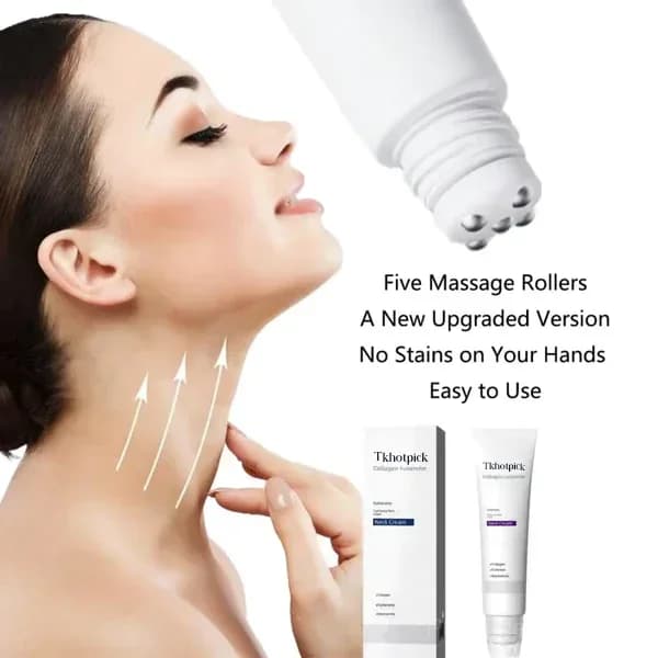 Roller Massage Neck Cream with Collagen and Hyaluronic Acid - View 2