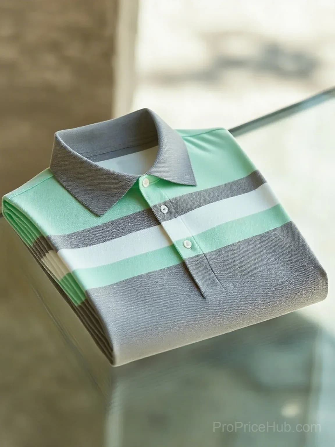 Men's Business Casual Short Sleeve Button Polo Shirt - View 2