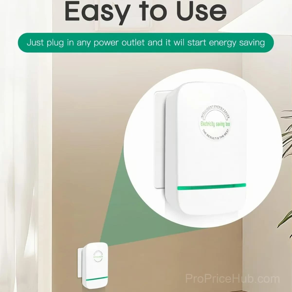 Plug-In Energy Saver Power Box, US Plug, 90–250V, 1 Pack - View 5