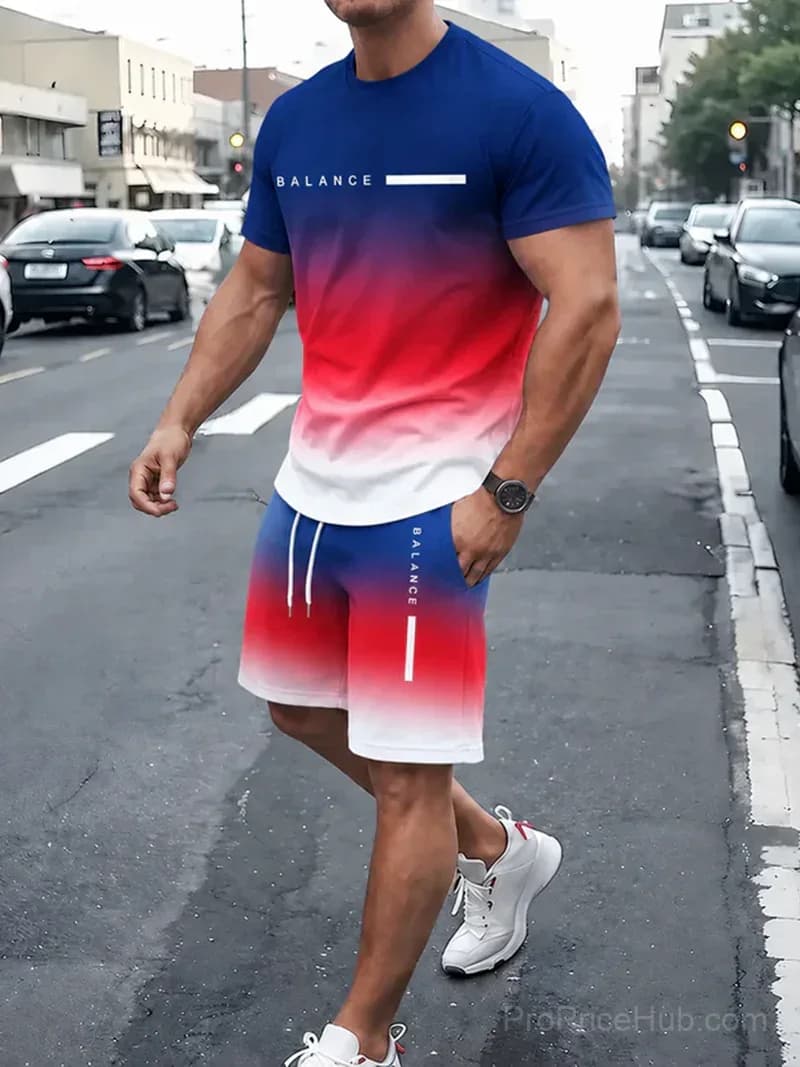 Men's Gradient Fitness 2-Piece Activewear Set - View 10