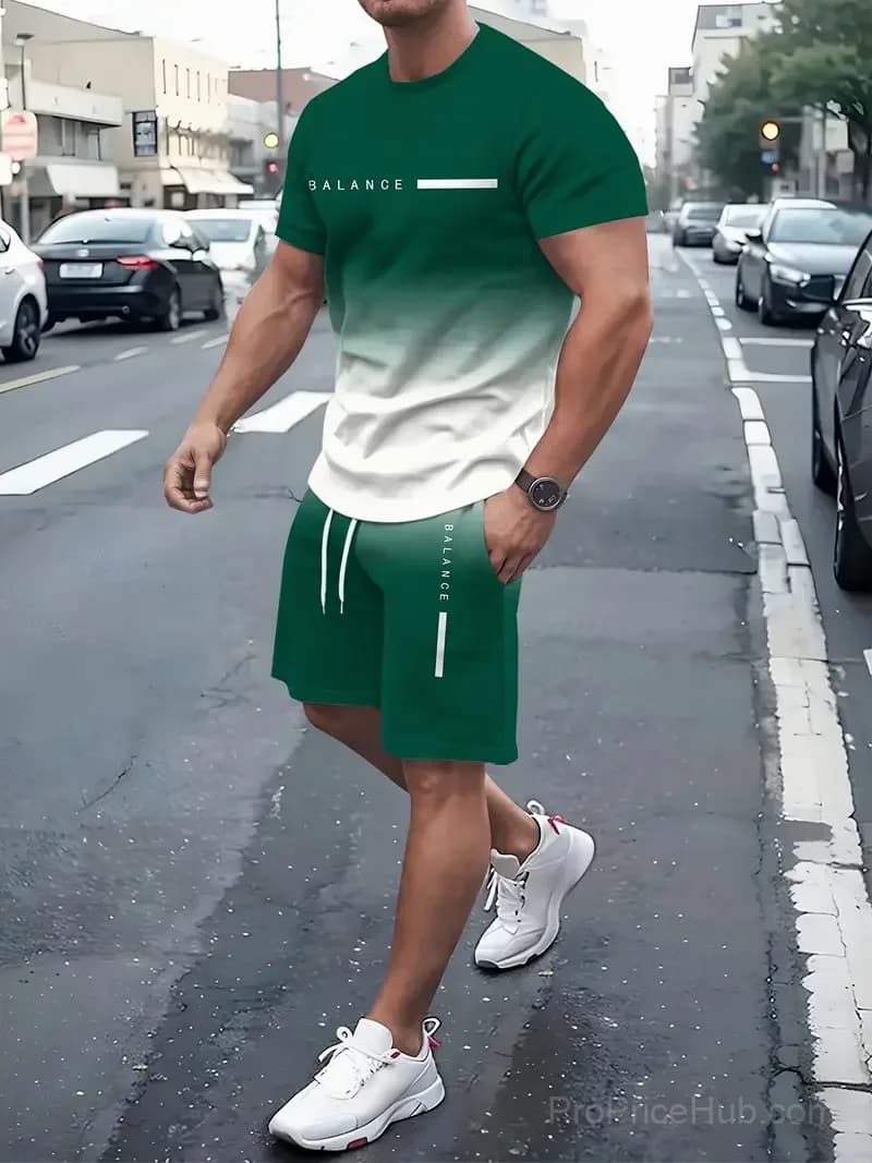 Men's Gradient Fitness 2-Piece Activewear Set - View 7