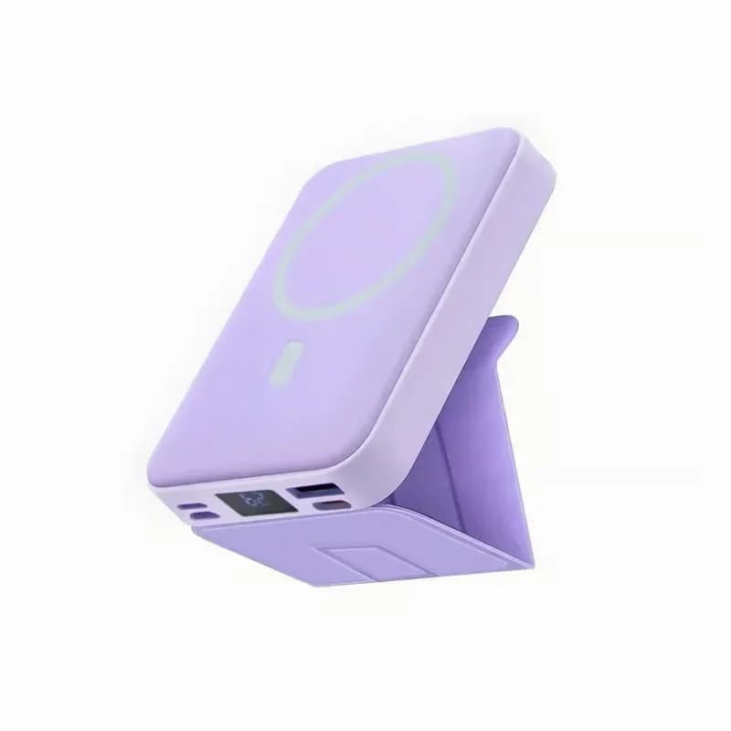 Black Wireless Magnetic Portable Power Bank - View 2