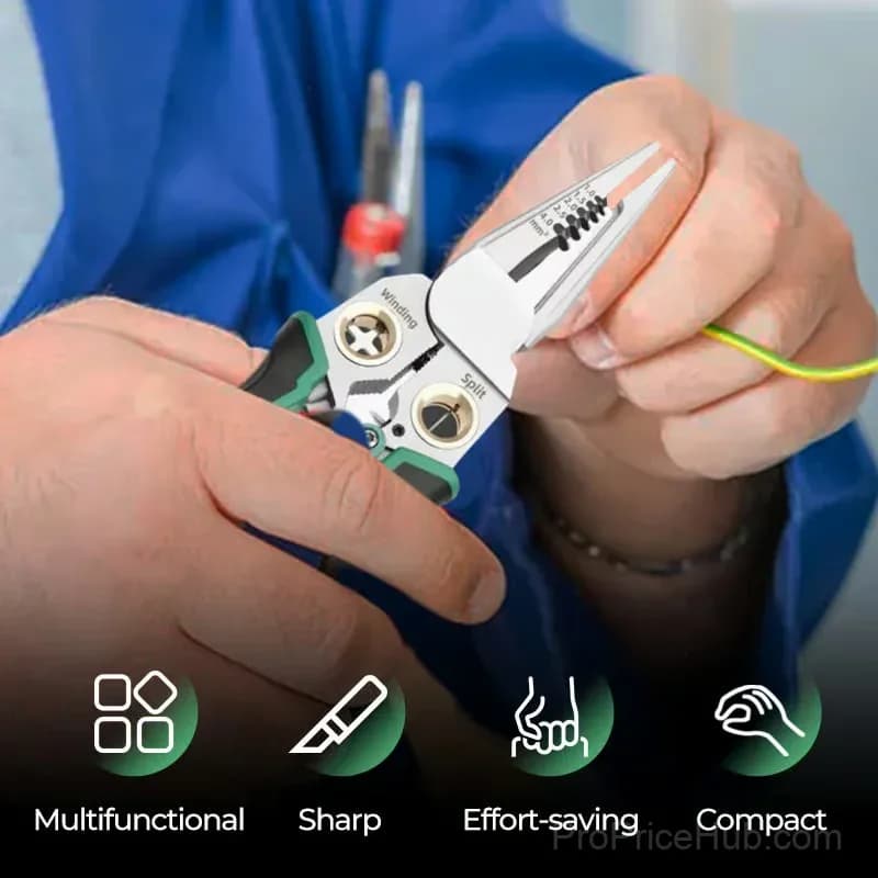 8-in-1 Multi-Function Wire Stripper Scissors with Electrical Tester - View 3