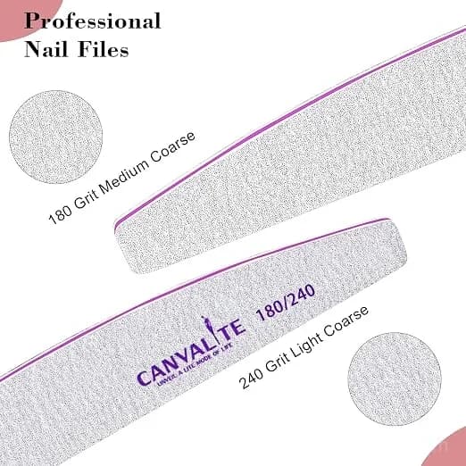 180/240 Grit Nail File - Dual-Sided Sandpaper for Shaping & Nail Art - View 1