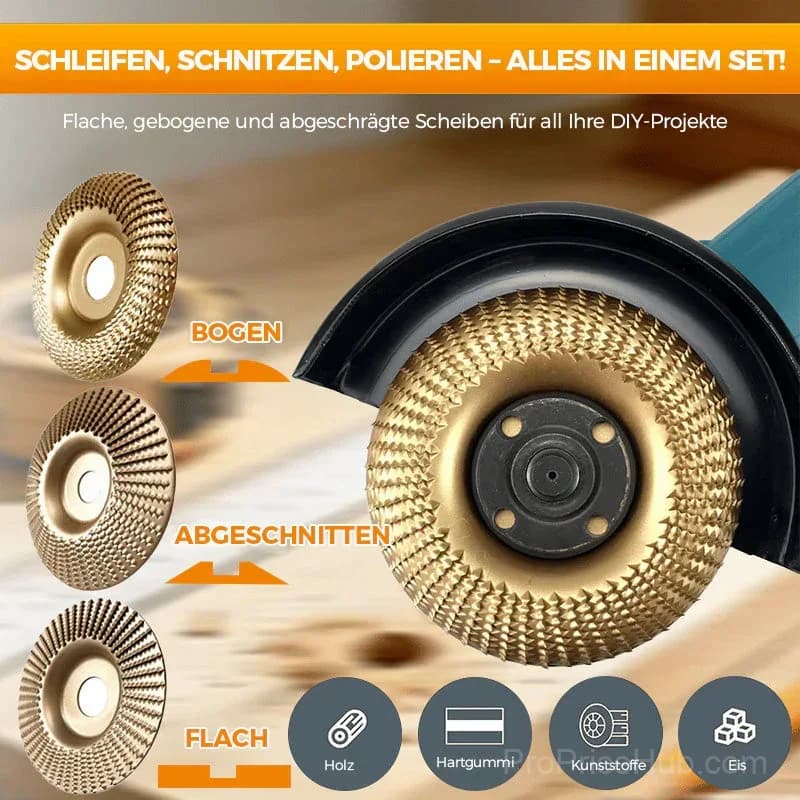 3-Piece High-Performance Wood Carving Disc Set - View 5