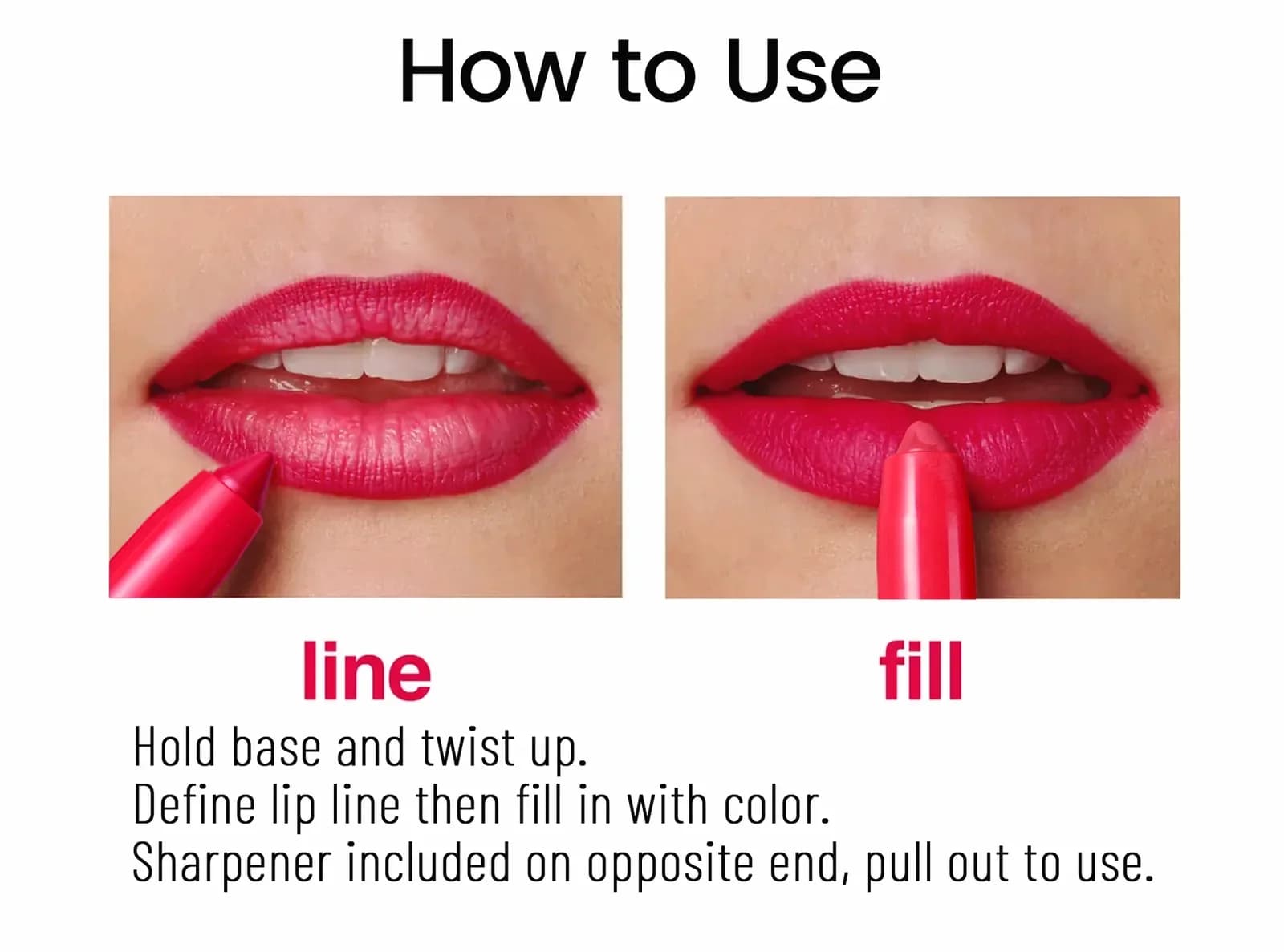 Matte Lipstick Pencil, Rotating & Sharpenable - Apricot - View 17