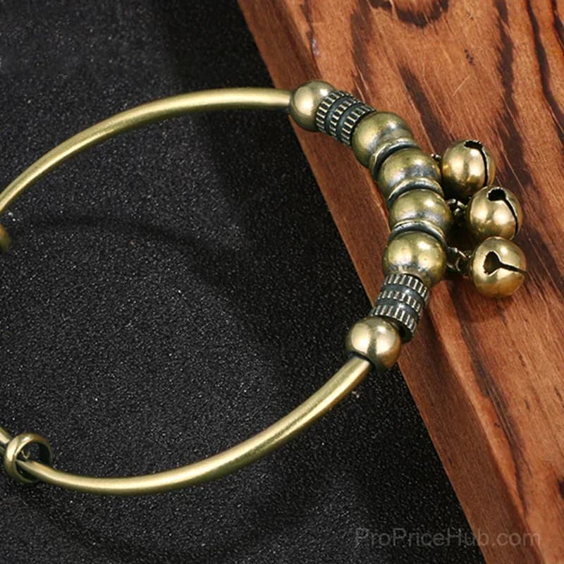 Push-Pull Adjustable Bell Bangle Bracelet - View 4