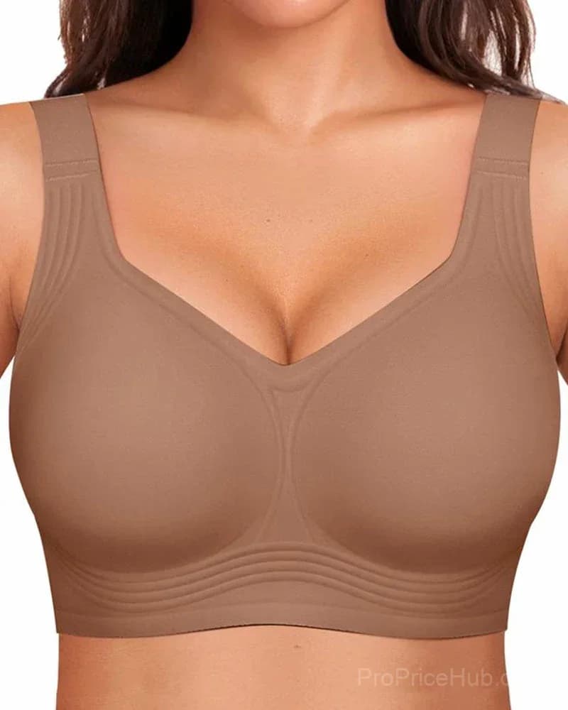 Comfortable Wireless Full Coverage Jelly Smoothing Bra - View 17