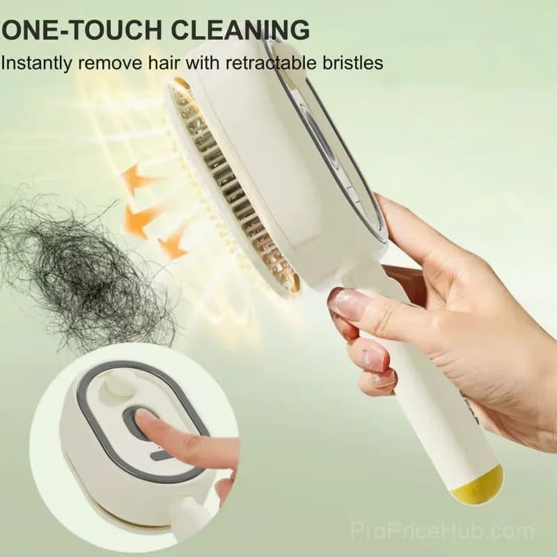 Electric Spray Massage Hair Comb, Beige - View 8