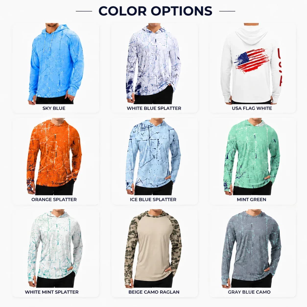 Men's UPF 50+ Swim & Outdoor Sun Hoodie - View 3