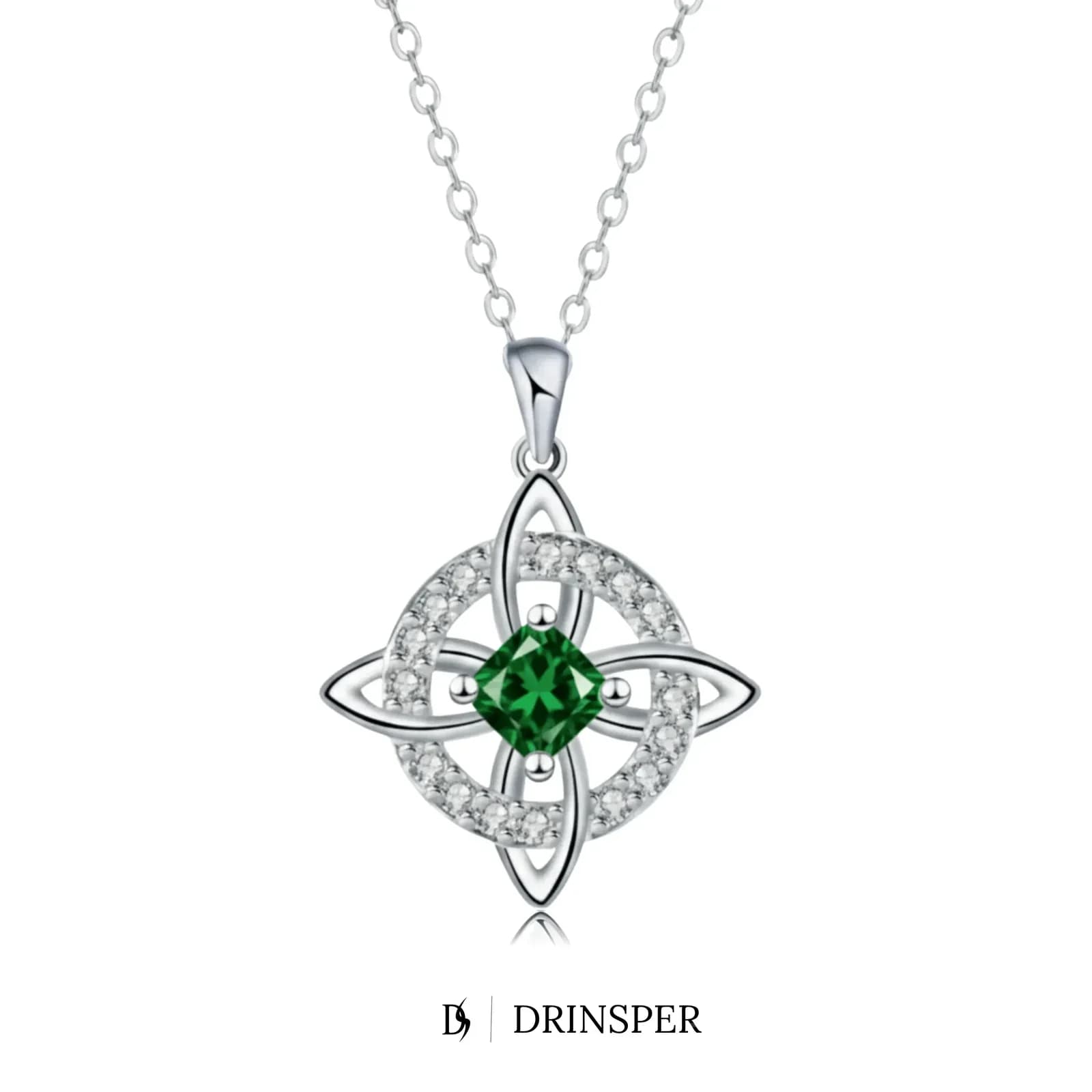 Natural Crystal Witches Knot Necklace – Birthstone Pendant Jewelry - View 6