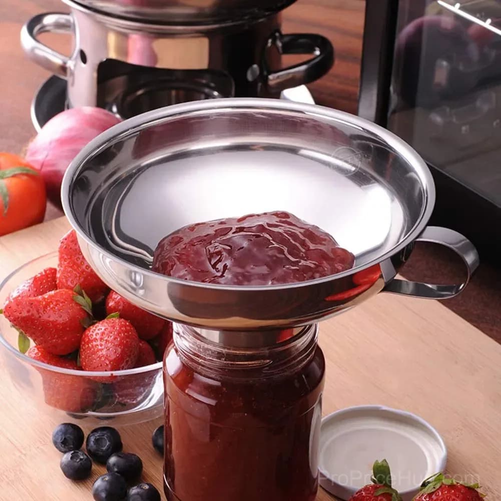 2-Piece Stainless Steel Mason Jar Funnel Set for Wide & Regular Jars - View 5