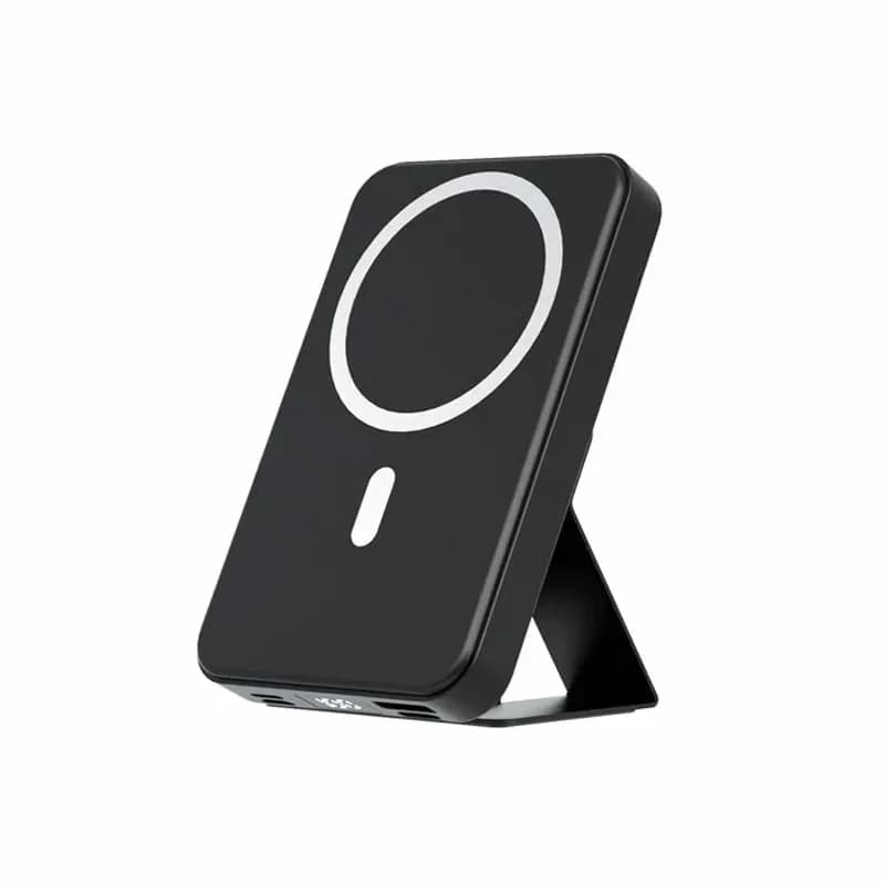 Black Wireless Magnetic Portable Power Bank - View 1