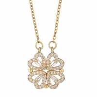 Transformable Lucky Heart Clover Pendant Necklace - View 9