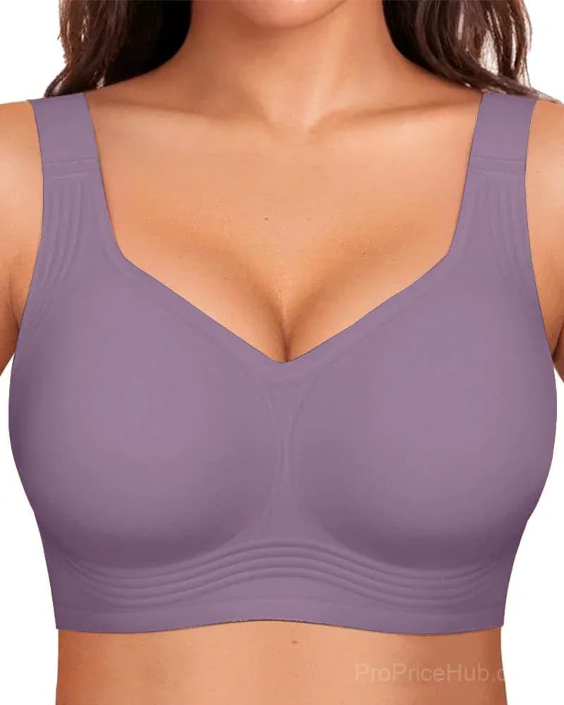 Comfortable Wireless Full Coverage Jelly Smoothing Bra - View 24