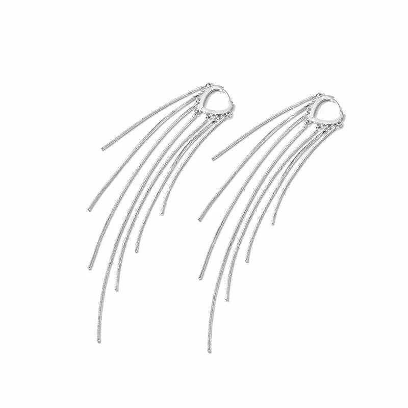 14K Gold Plated Long Tassel Earrings for Women - View 11