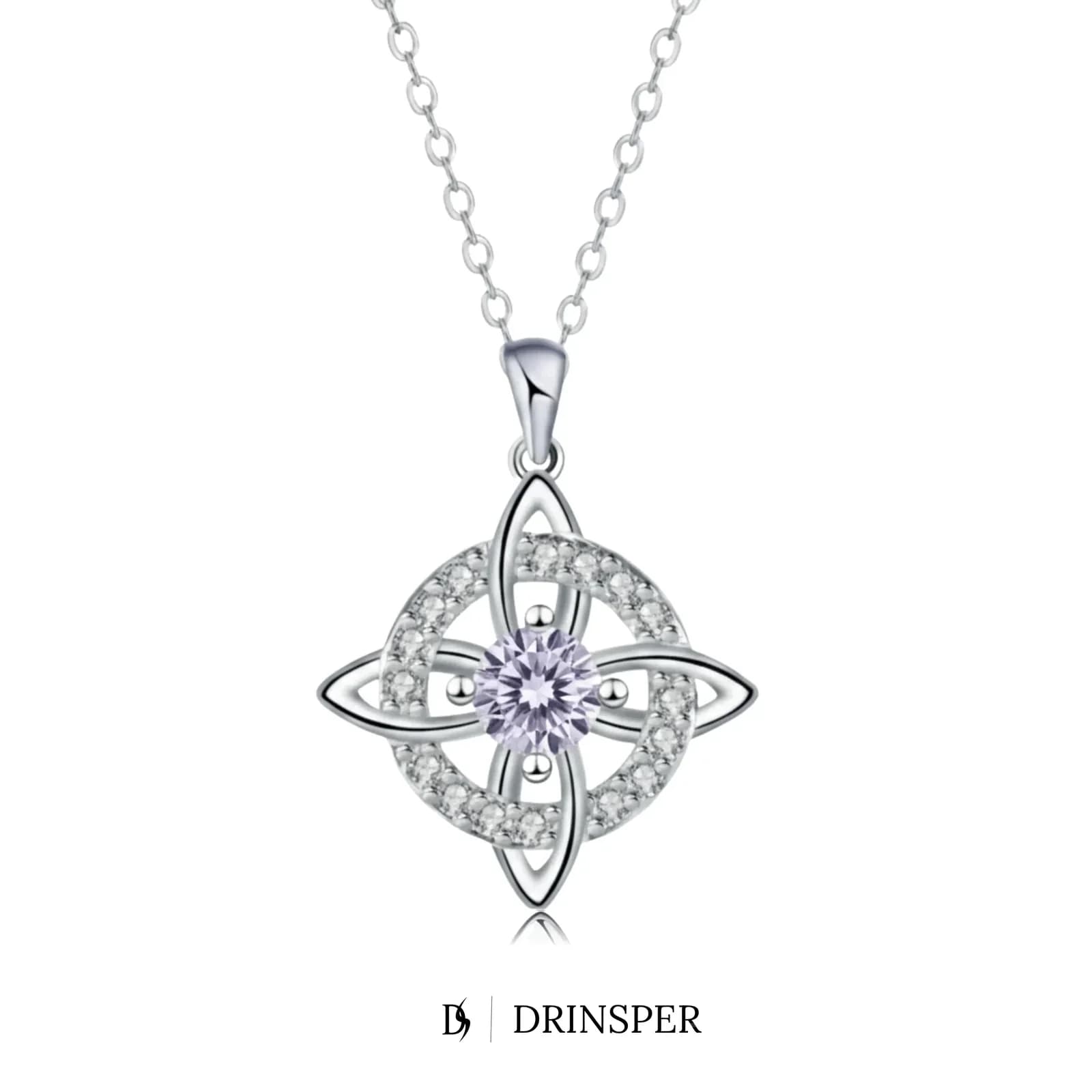 Natural Crystal Witches Knot Necklace – Birthstone Pendant Jewelry - View 7