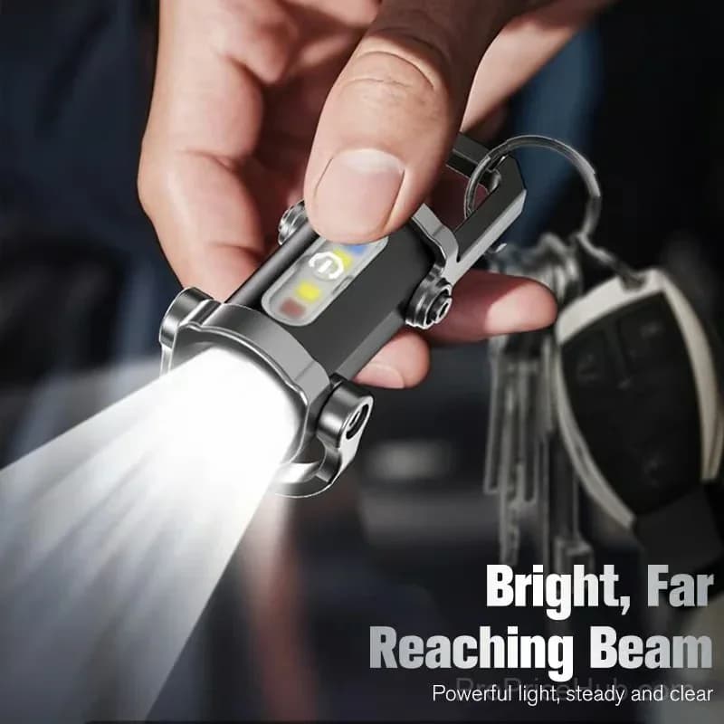 Portable Rechargeable LED Keychain Flashlight, 2-Pack - View 4