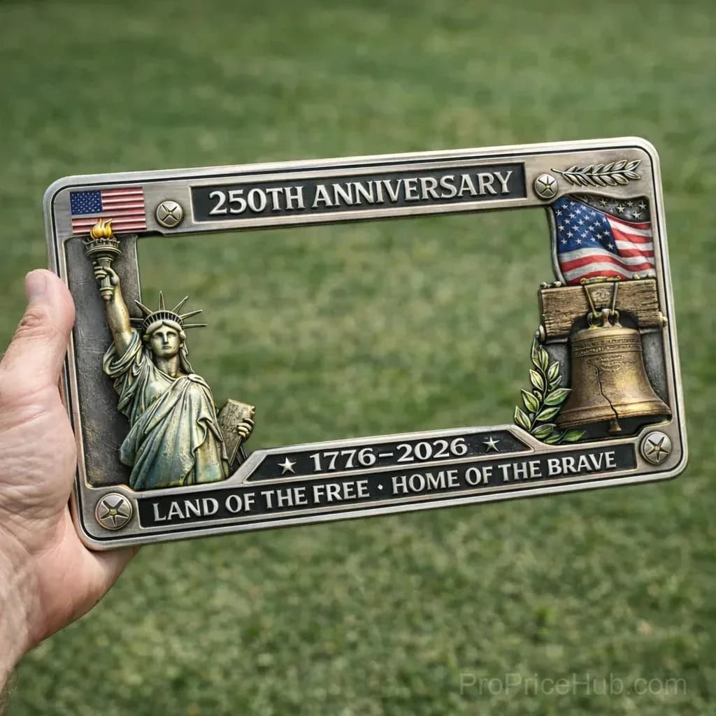 250th Anniversary Commemorative License Plate Frame - View 1