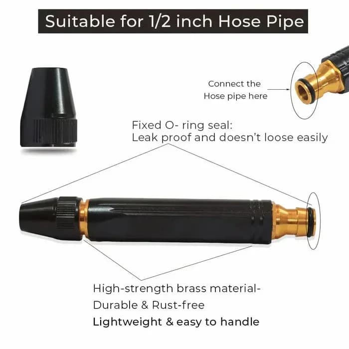 High-Pressure Hose Spray Gun with Brush Attachment - View 9