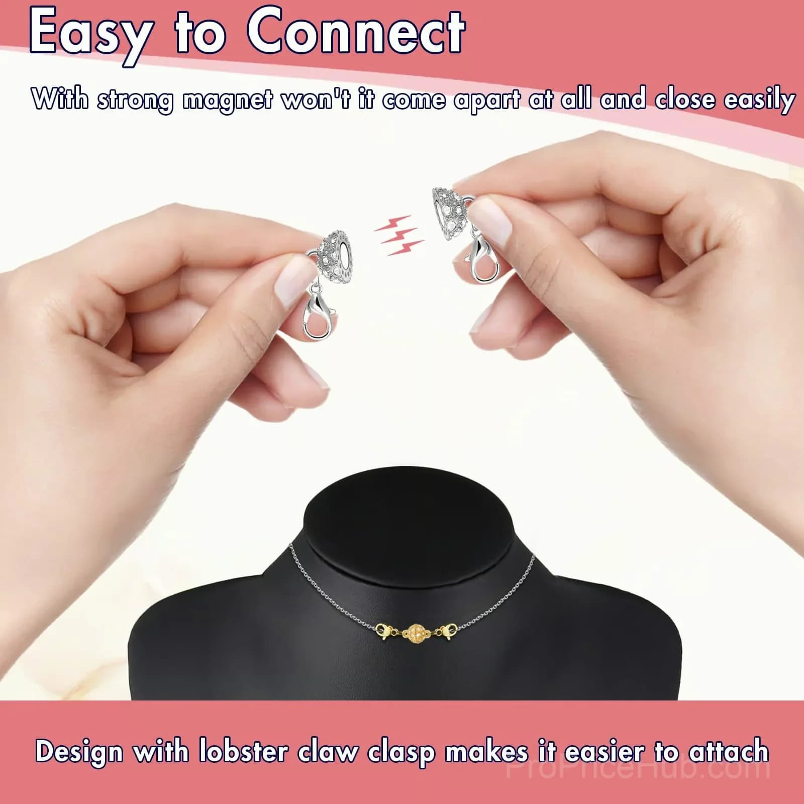 Magnetic Necklace Clasps and Closures, Mixed Set, 12 Pcs - View 4