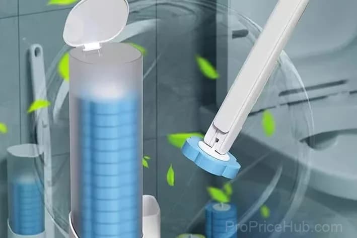 Disposable Toilet Cleaning Brush, 10-Pack Hygienic Mess-Free Heads - View 6