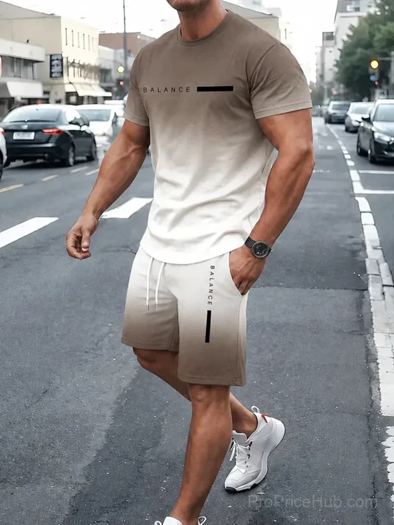 Men's Gradient Fitness 2-Piece Activewear Set - View 13