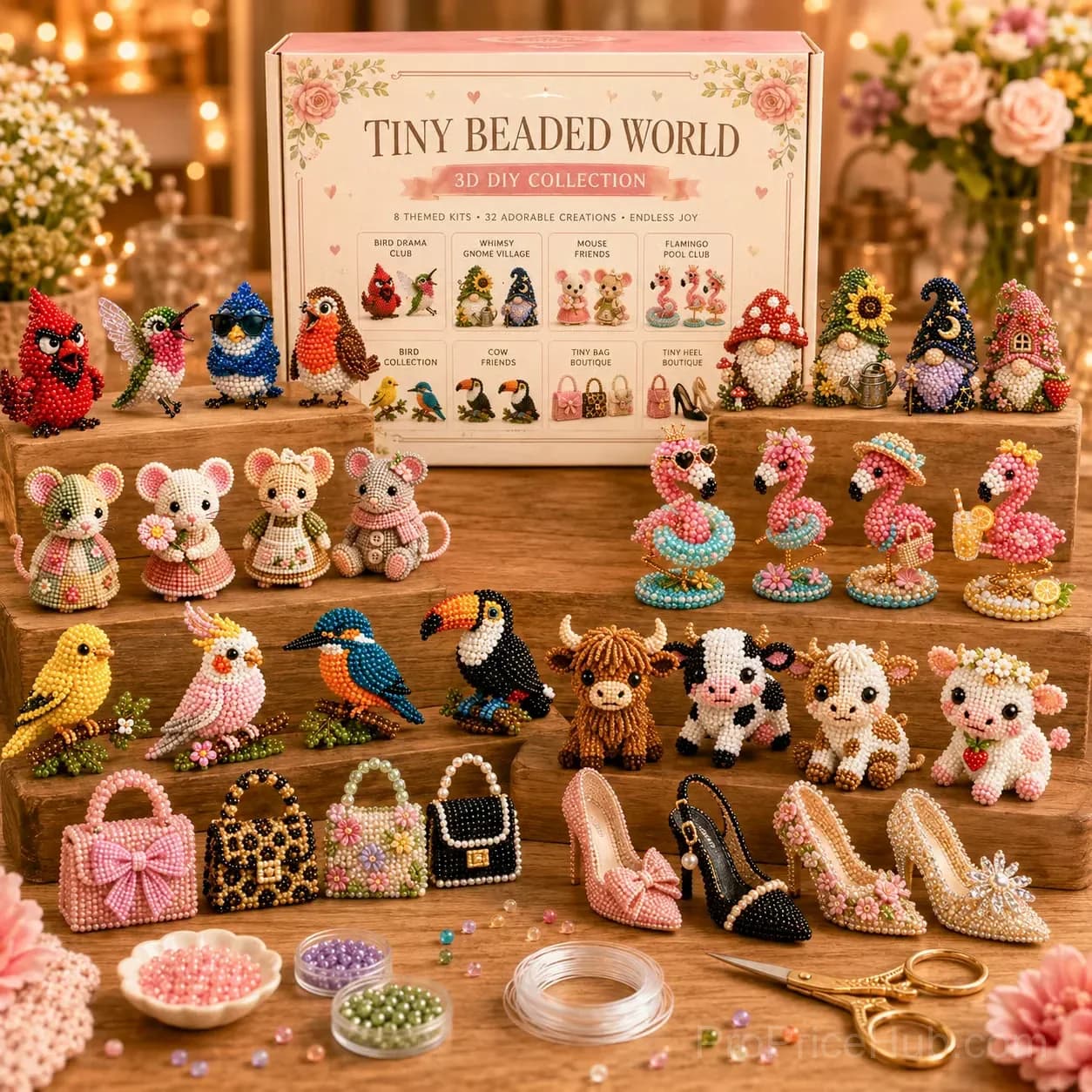 Bird Drama Club 3D Beaded Mini World DIY Ornament Kit - View 9