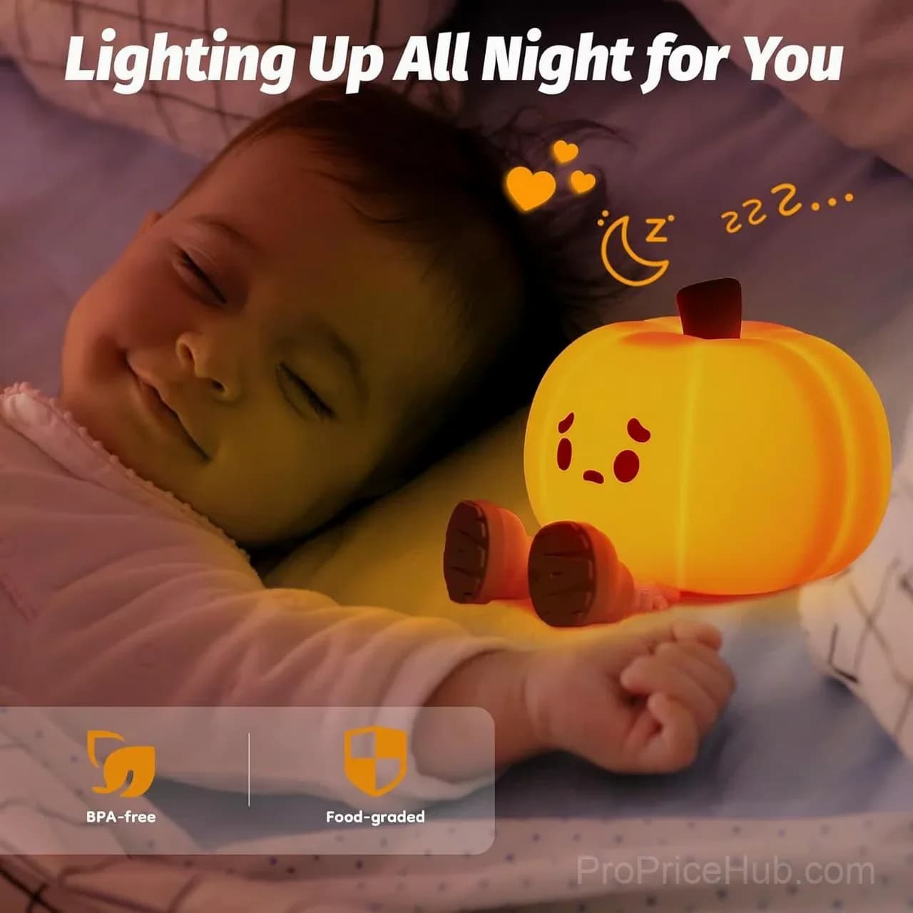 Pumpkin Silicone Pat Night Light, Pumpkin Design - View 5