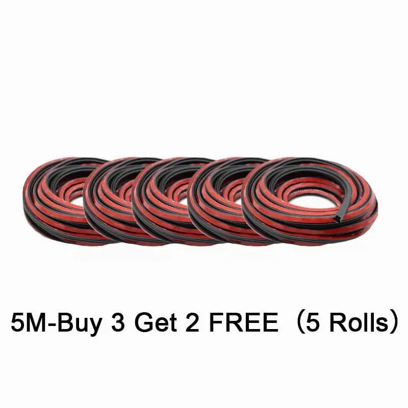 Car Noise Reduction Dustproof Rubber Seal Strip, 5M Roll - View 14