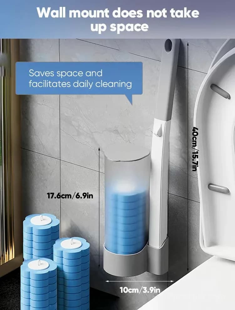 Disposable Toilet Cleaning Brush, 10-Pack Hygienic Mess-Free Heads - View 11